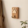 Handmade Dog Lead Holder Wooden Paw Print Hanger Unique Dog Paw Wall Hook  Indoor Decor