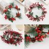 Plastic And Berries Pine Needles Wreath Decor For Festive Home And Store Display