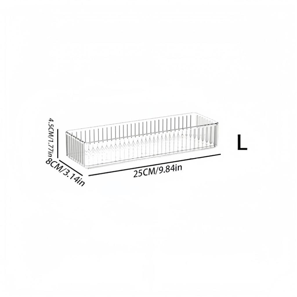 Acrylic Desk Organizer with Built-in Stationery Holder for Cosmetics