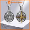 Vnox Stilvolle Herren Kompass Halskette, Rock Punk Edelstahl Kompass Anhänger Herren Halskette Schmuck