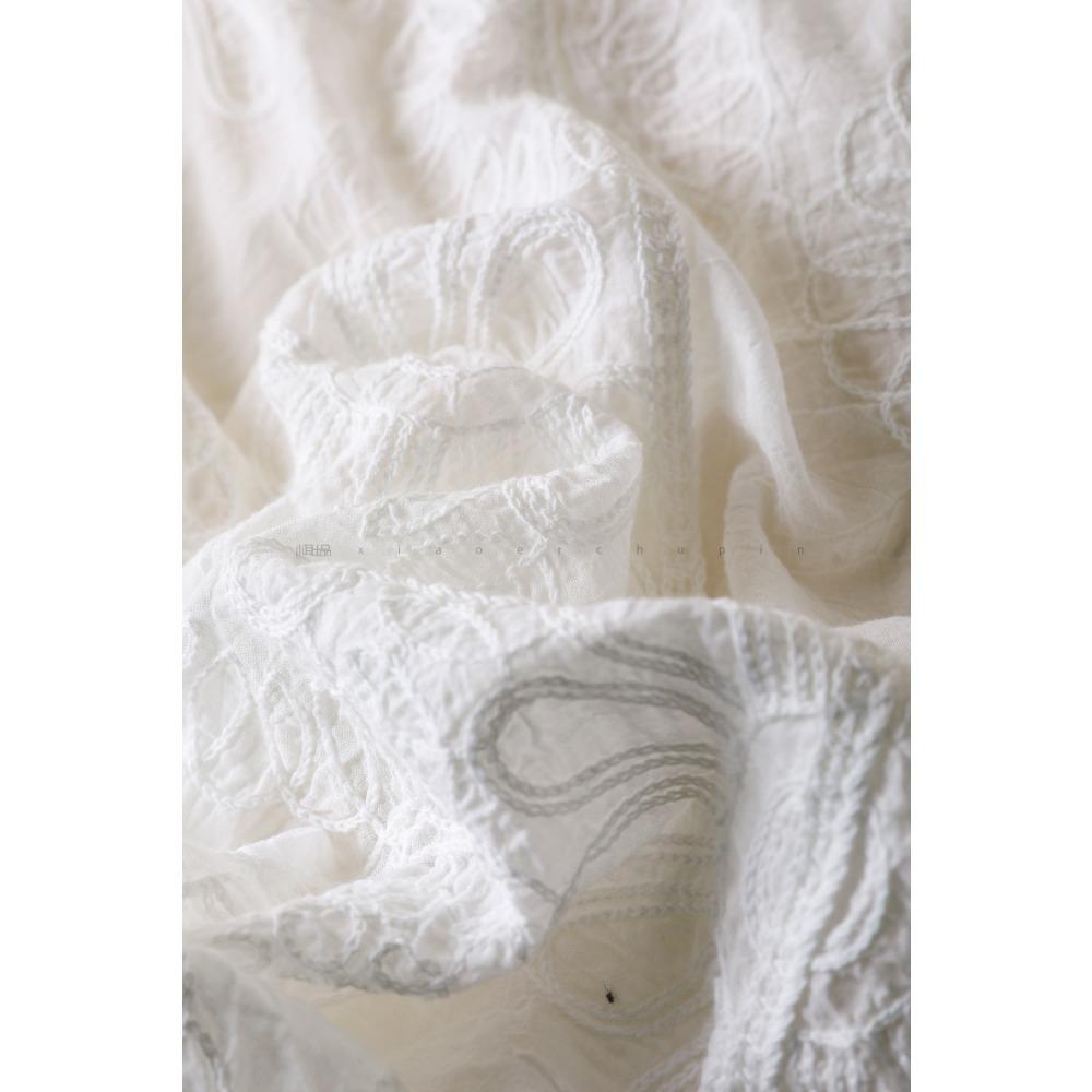 DIMANAF 2025 Women Spring Long Shirt Lace Blouse Loose Buttons Fashion Tops Tees White Tees New Blouse