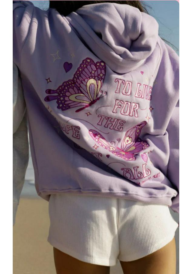 Women's Drop Shoulder Ribbed Embroidered Hoodie by ChasingSunsets, EU Size 2026