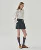 Deuloupisumeon Stitch Pleated Mini Skirt [Beige]