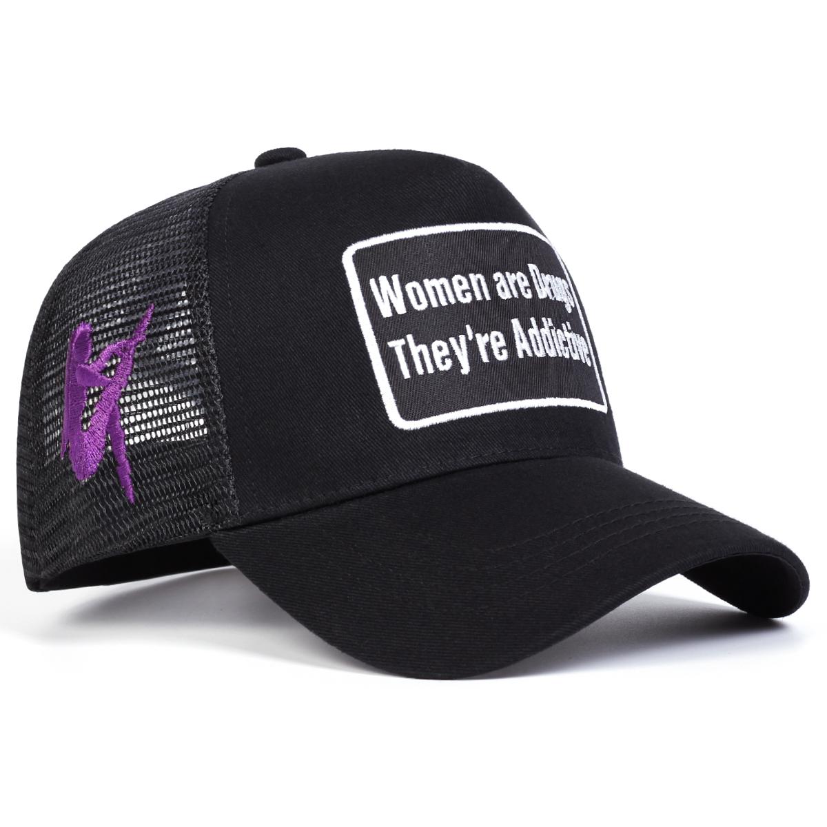 

Unisex THEY RE ADDICTIVE Embroidery mesh hip hop Baseball Hat hiking caps Spring Summer Outdoor Leisure Hats Travel Accessories for Women Men