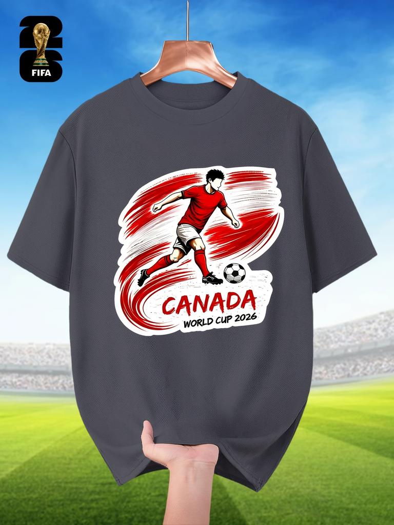 FIFA-Themed Men's Breathable Short-Sleeve T-Shirt for World Cup Gifts, Football Fans Apparel, Birthday Present for Birthdays/Dating/Creative Gifts