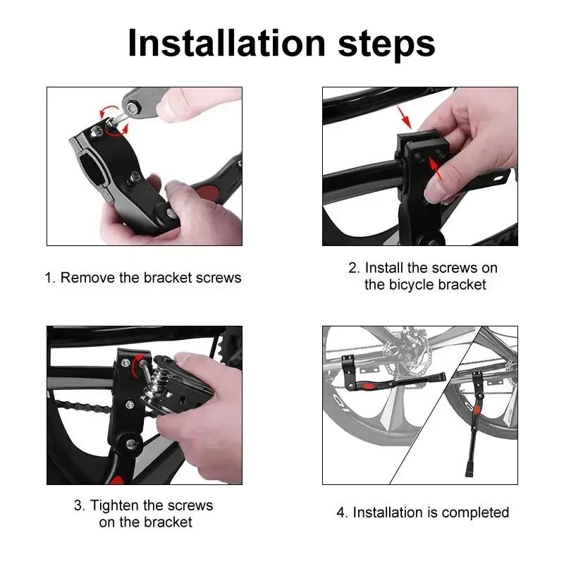 24/26/27.5/29/700C MTB Road Bicycle Kick Stand Aluminum Kickstand Adjustable Mountain Bike Support Side Rear Parkingrack Cycling