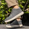 Outdoor Fashion Brand Men's Comfortable and Casual Hiking High Top Leather Shoes Autumn New Non Slip Lace Up Sports Short Boots