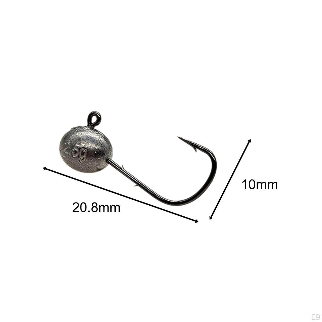 20 Pieces Egg Fishing Hooks Baits Attachments Practical High Carbon Steel Portable Equipment