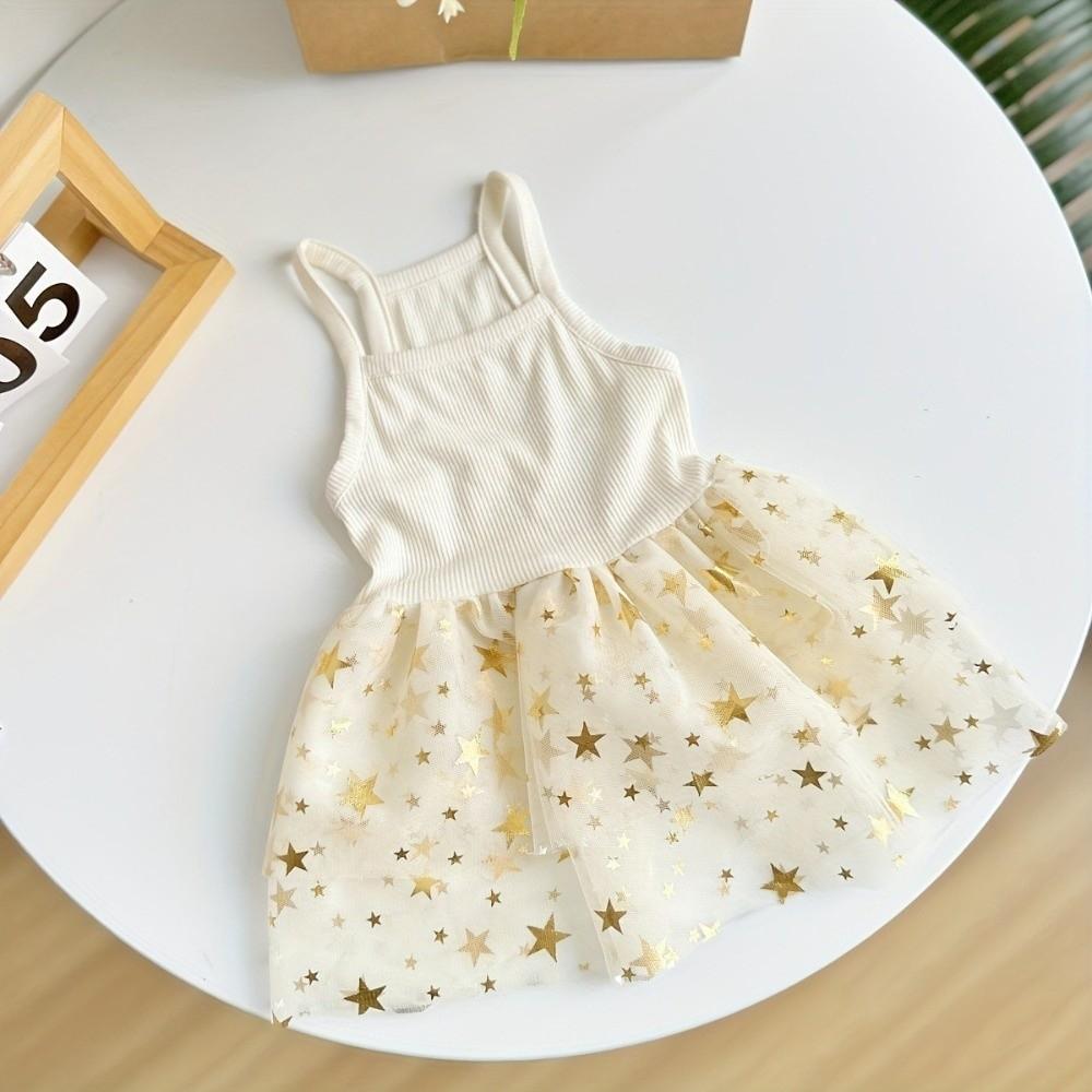 Breathable Puppy Princess Dress Star Mesh Pet Strap Puff Skirt Dog Summer Clothes  Spring Summer