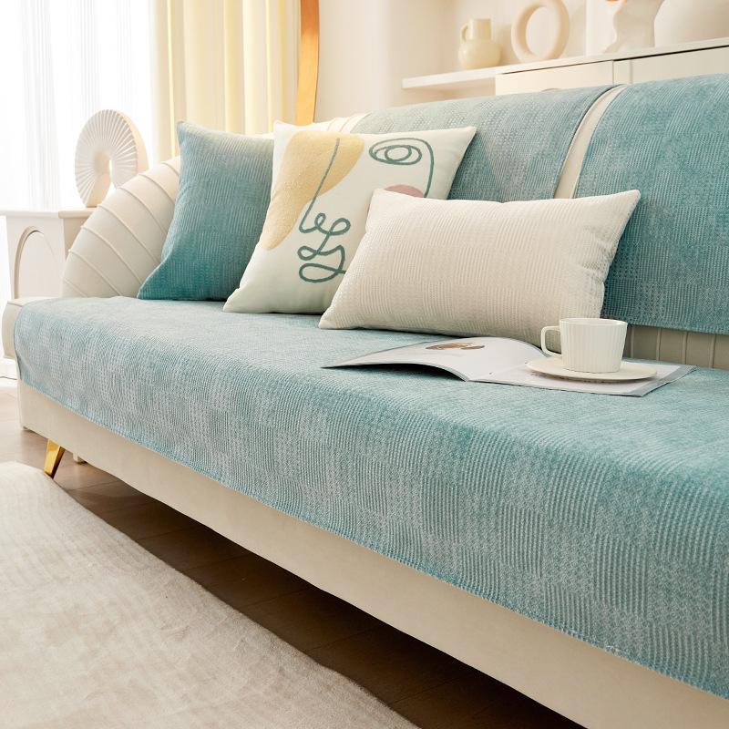Sofa Cushion Four Seasons Universal Non-slip Simple Modern Cushion Net Red Waffle Living Room Backrest Towel Leather Sofa Cover Cover