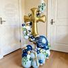 97 peças/conjunto Buquê de Balões Cruz Dourada Celebração de Confirmação Elegante Decoração Branca Perfeito para Eventos Religiosos Ocasião Especial