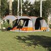 Vidaxl Campingzelt, 5-Personen, Grau-Orange, Wasserdicht