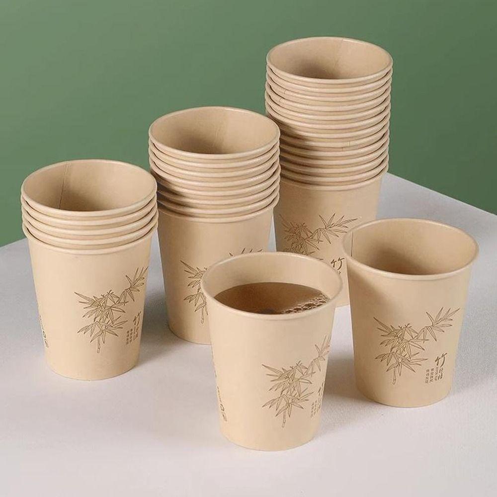 245ML Disposable Paper Cups Food Grade Water Cup Multifunctional Tea Coffee Cup  for Home