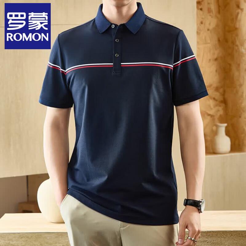Romon Men s Casual Short Sleeve Polo T-shirt 3XL
