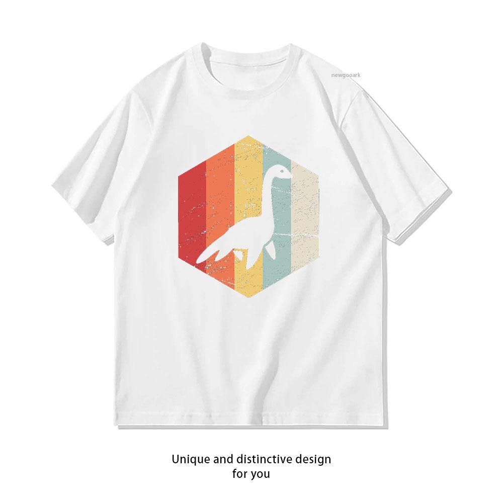 Retro 70s Loch Ness Monster Shirt Unisex Unisex Summer Casual Fashion Graphic T Shirts Oneck Adult Tops Tee Couple Gift