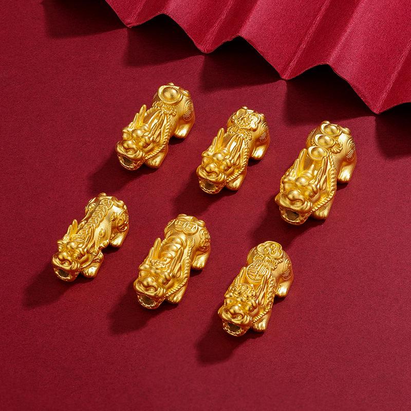 S999 Sterling Silver Pi Xiu Wealth Attracting 3D Ingot Bracelet Accessory