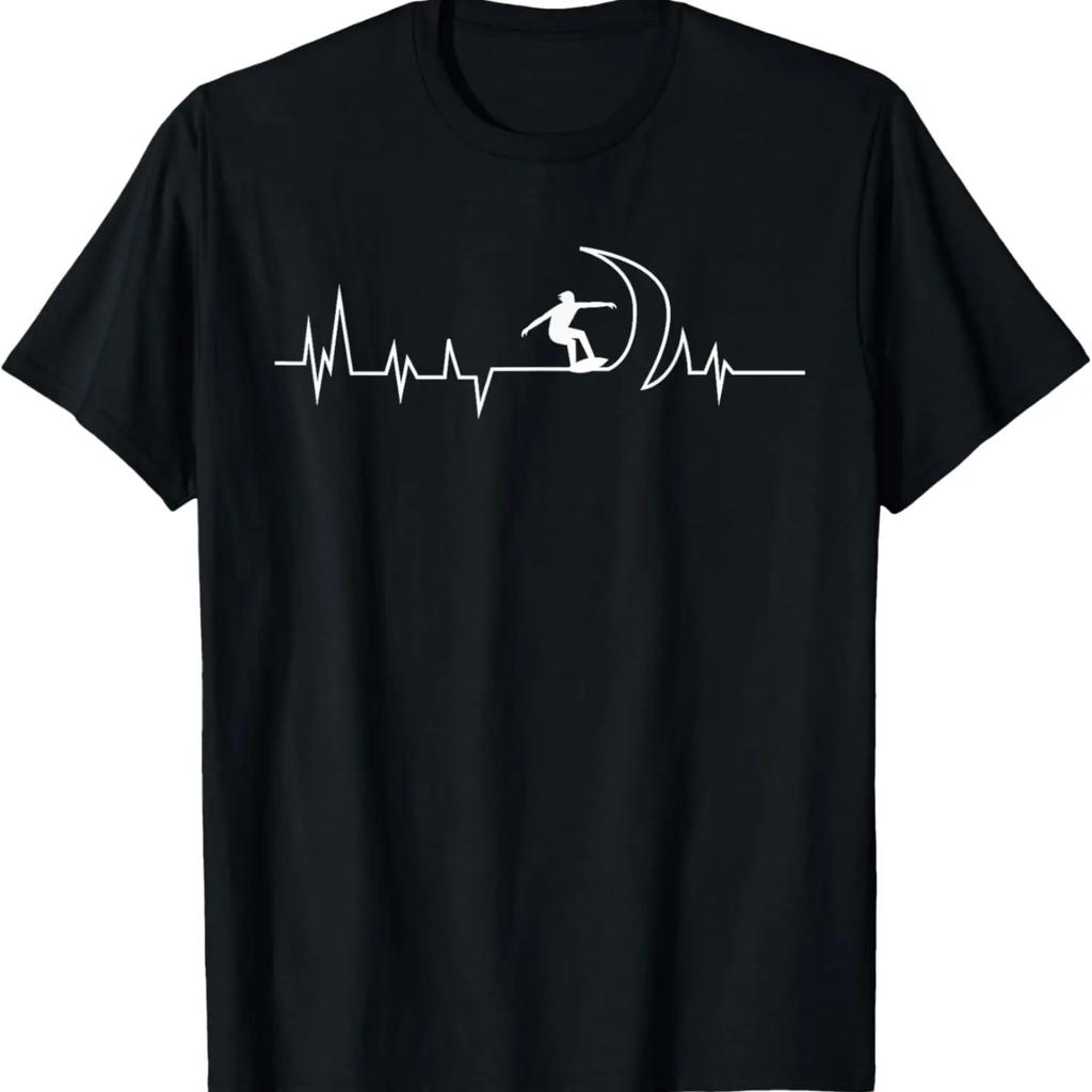 Heartbeat Surfer Surf Lover T-Shirt