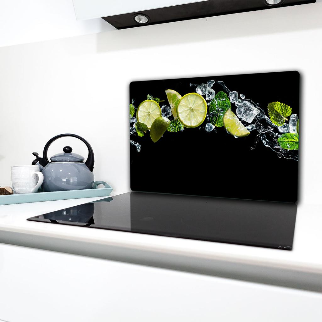 GLASS PROTECTIVE PLATE FOR STOVE 80x52 FRUIT