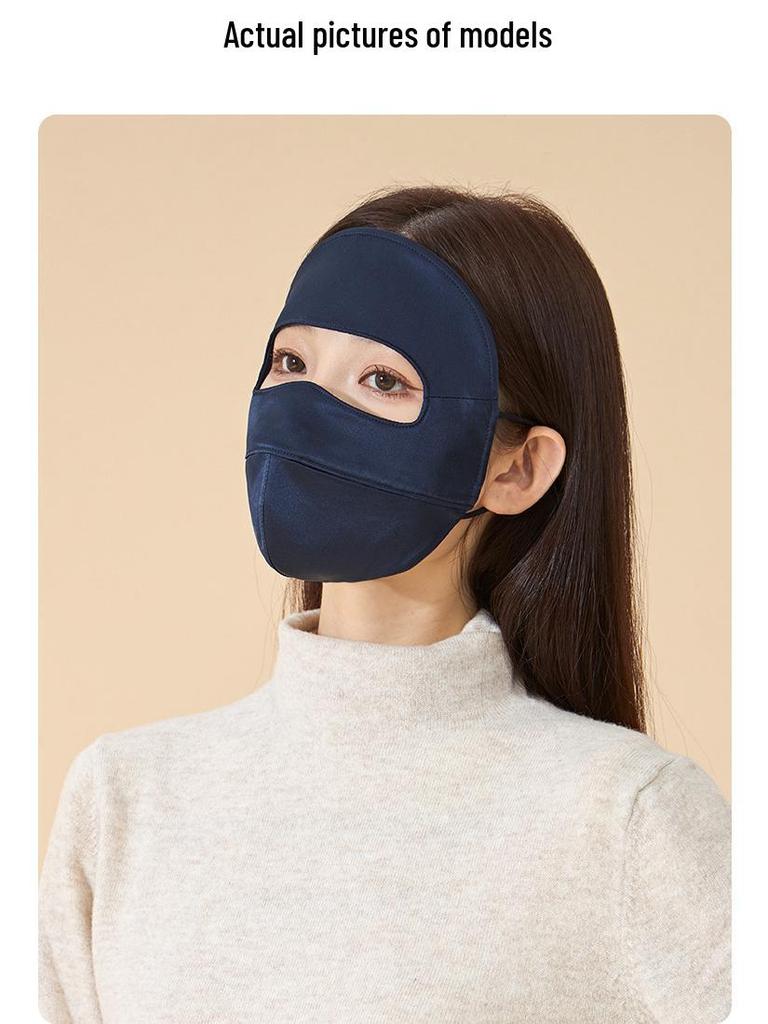 Atmungsaktive Damen-Maulbeerseidenmaske: Kälteschutz, Warm, Sonnenschutz, Leicht, Augenschutz