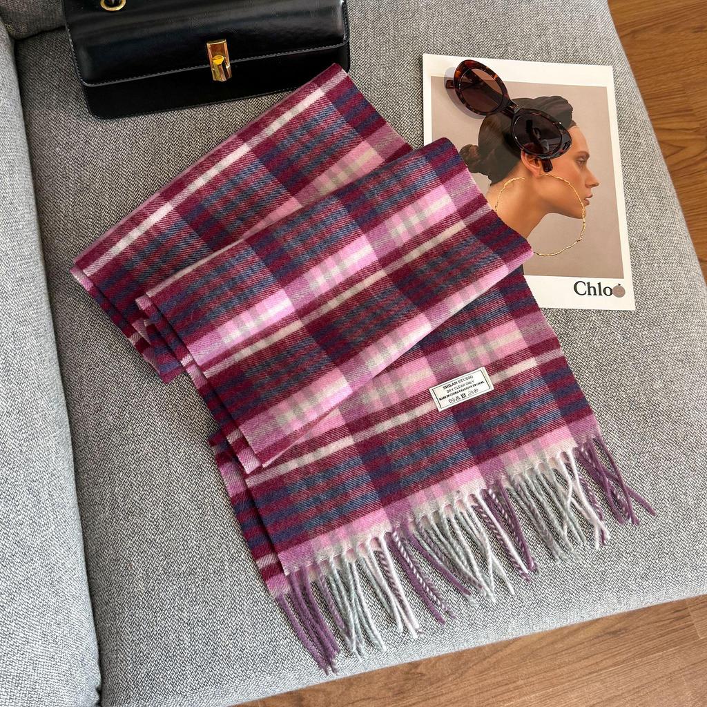 2025 Unisex 100% Wool Scarf: Versatile and Warm for Autumn & Winter