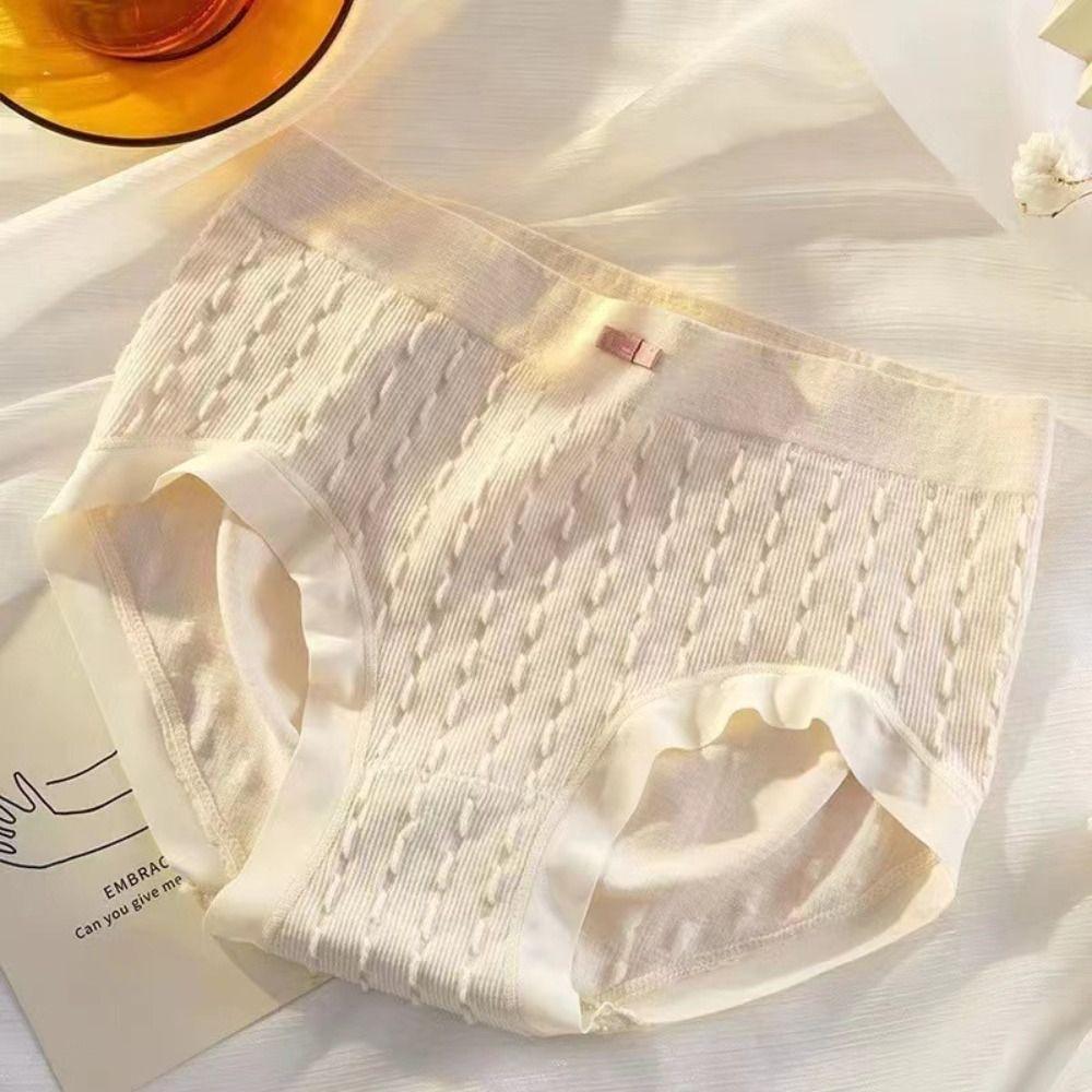 8Pcs Cotton Crotch Bowknot Panties Mid Waist Underwear for Women Breathable Seamless Briefs  Gifts