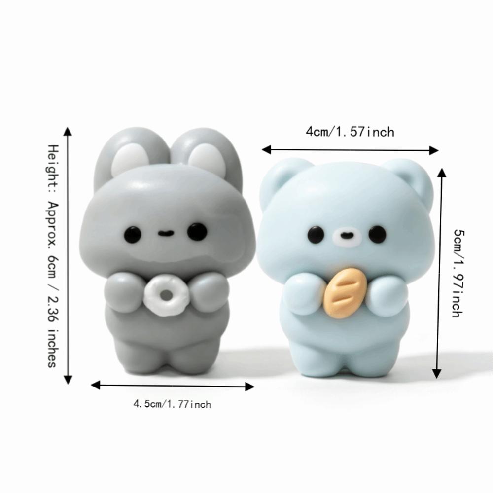 Slow Rising Squeeze Toy Keyring Food Grade Silicone Fidget Toy Kawaii Squishy Toy Keychain Adults