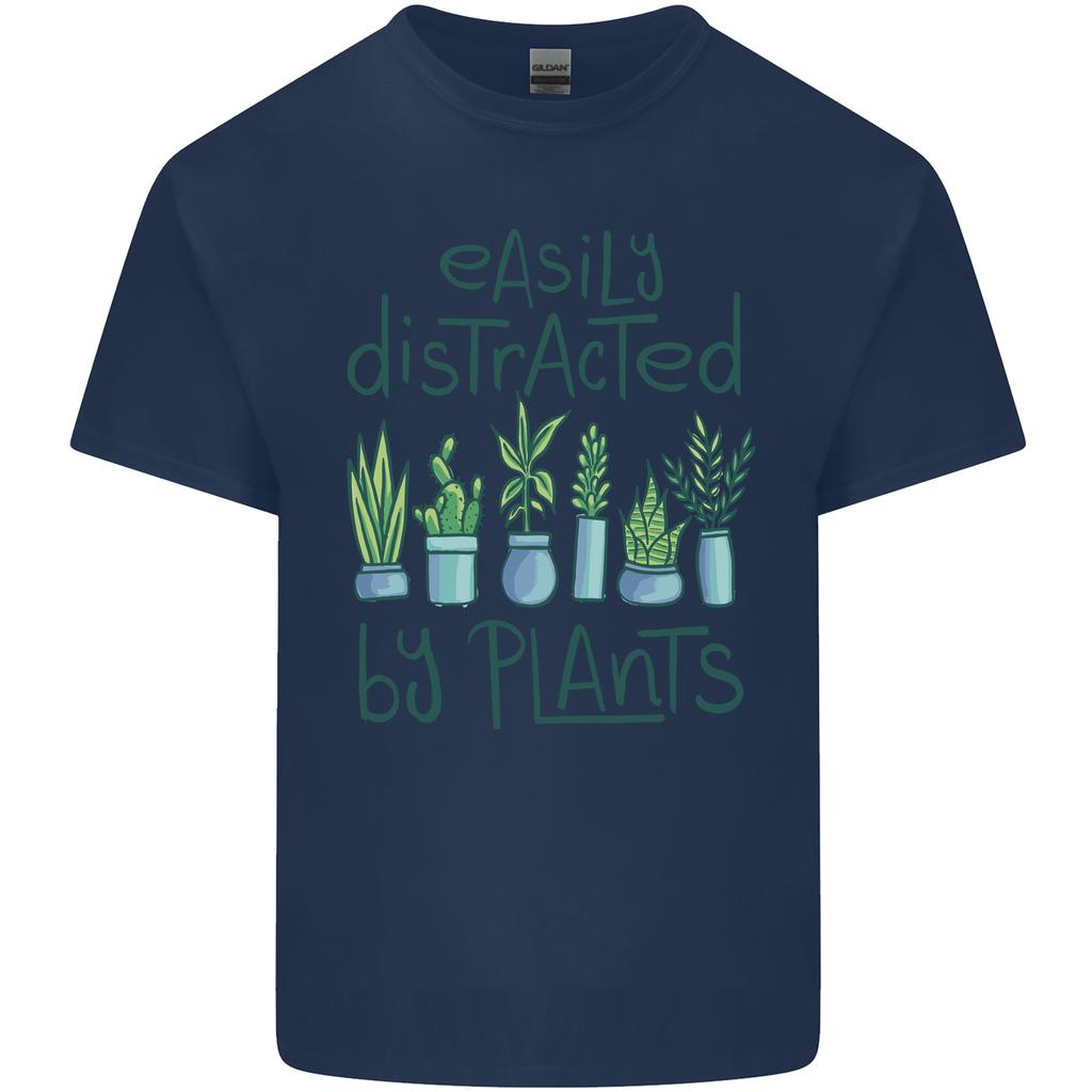 Easily Distracted by Plants Botanist Funny Unisexs Light Cotton TShirt