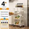 Movable Multi-layer Kitchen Storage Rack for Toys, Snacks, Fruits & Vegetables - Floor-standing and Multi-functional Shelf.