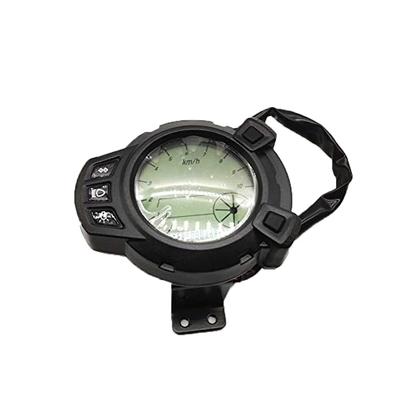 HANSWD DC12V Motorrad-Tachometer, Multifunktions-LCD-Anzeige, Kilometerzähler, Kraftstoffanzeige, Universell passend