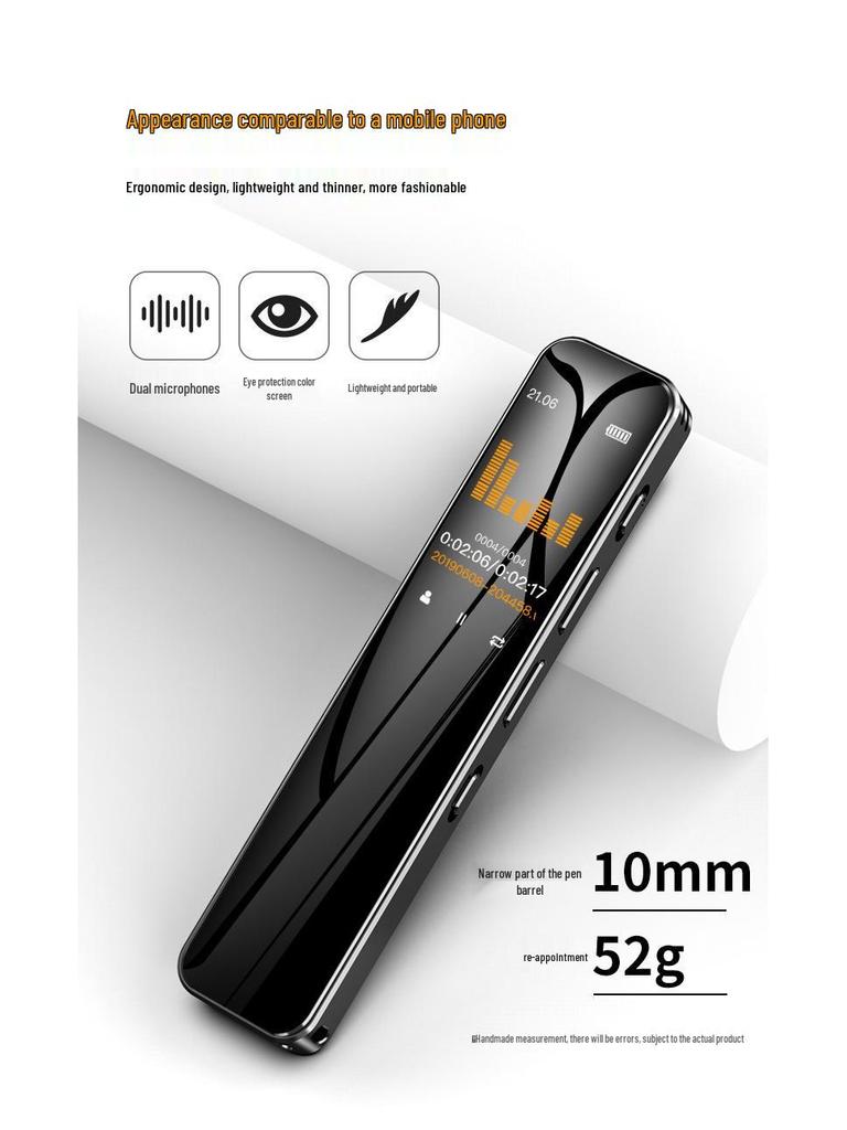 NobiXing G1/G6 HD Voice Recorder with Noise Reduction: Perfect for Students and Meetings, Doubles As Portable MP3 Player.