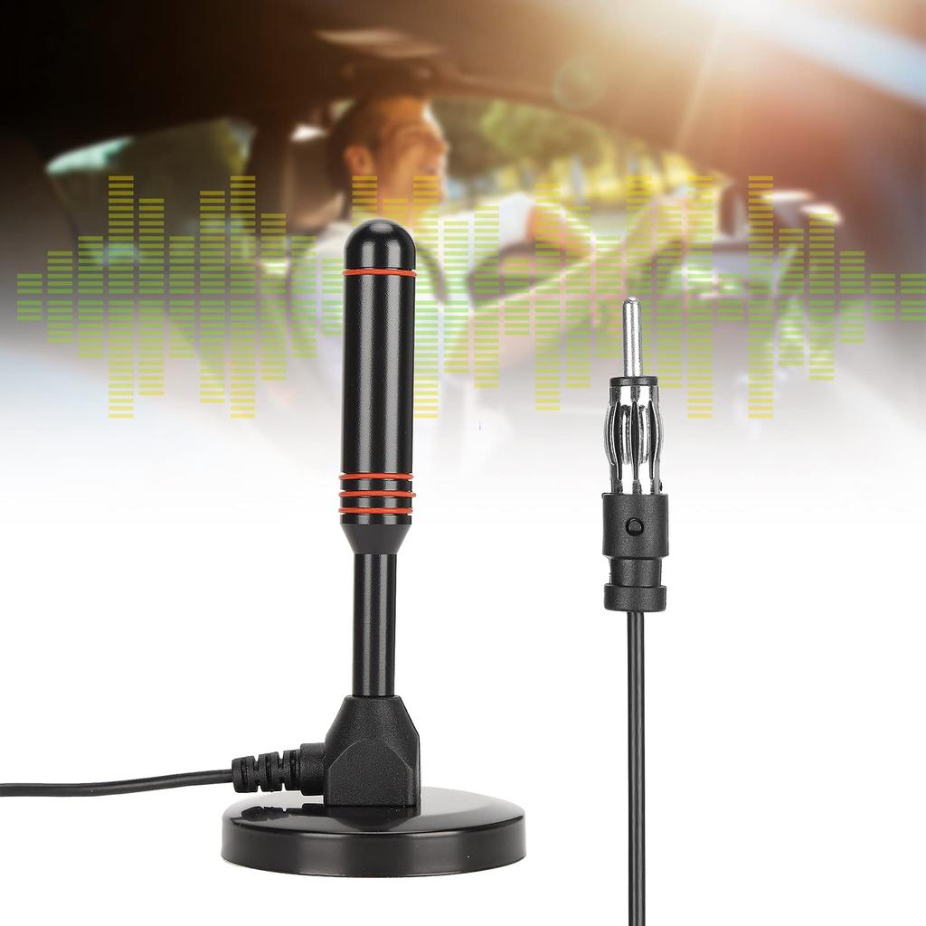 Car Radio Antenna,Universal Car AM FM Radio Antenna,Suction Cup Radio Antenna with Base,Antenna Signal Amplifier for Car TV