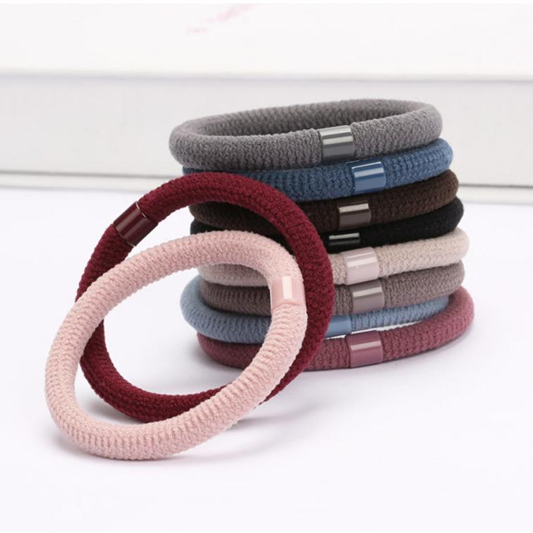 2023 New Seamless Elastic Rubber Band Cotton High Stretch Hair Tie Cute Kids Hair Binding Rope