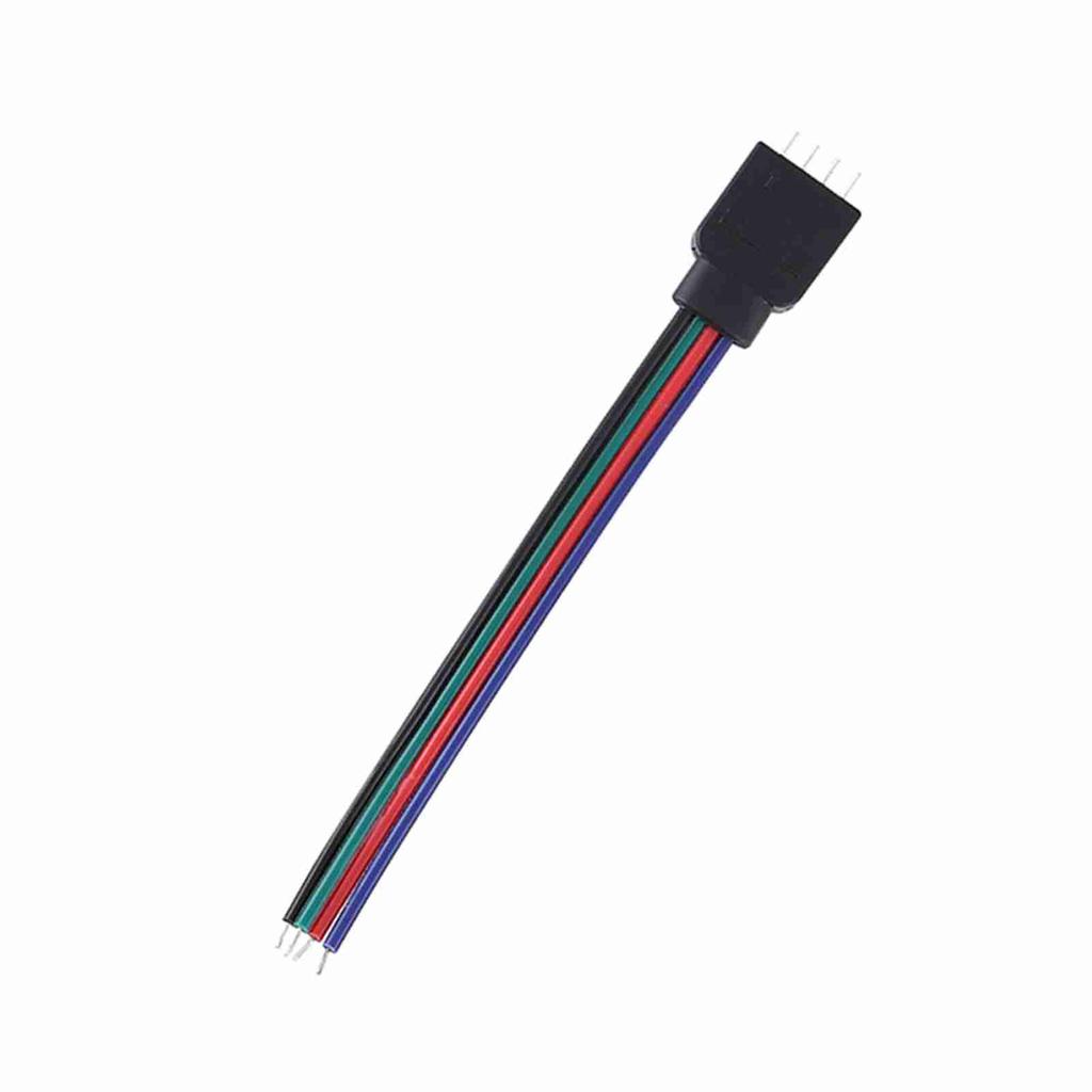 20pcs 4 Pin Cable Connector Wires for 5050 3528 3014 RGB LED Strip Lights 10cm Length Male