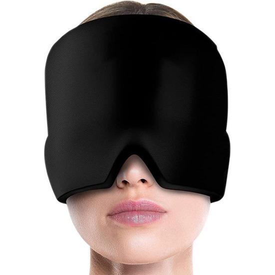 Migrenelindrende lue Puffy øyne Spenning Stresslindring Gel Is Hodeinnpakning Gjenbrukbar Beroligende Hodepine Varm Kald Terapi Ansikts Øyebeskyttelse
