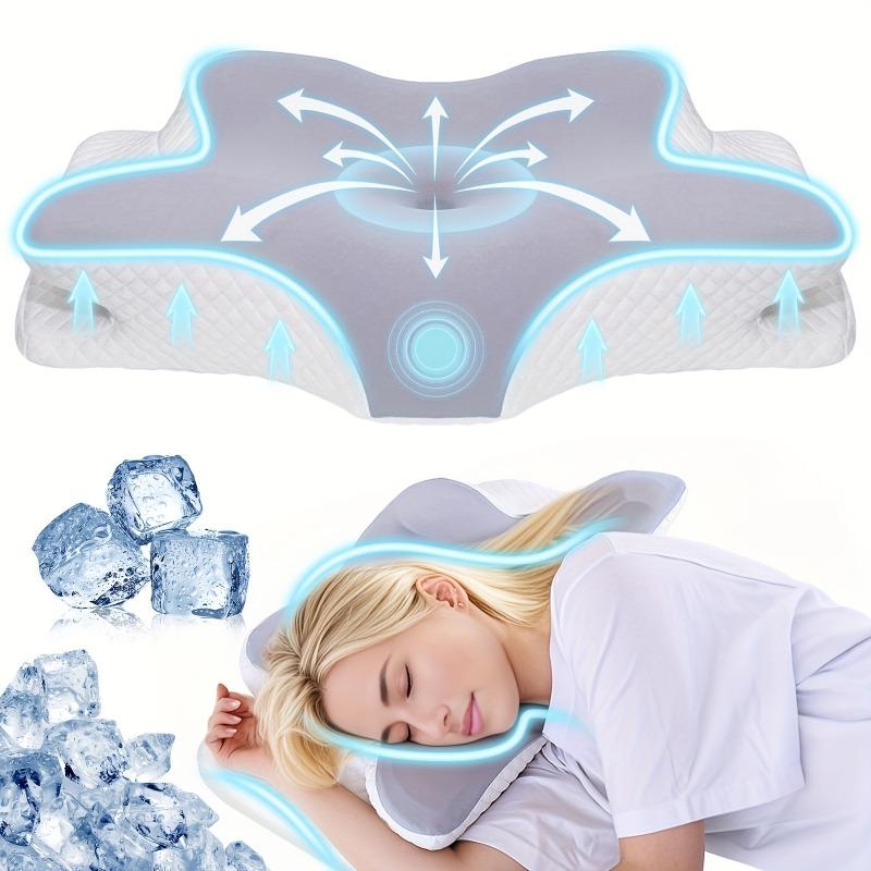 1pc Cervical Neck Pillow Designed for Neck Support Upgraded Memory Foam Pillow Especially for Side Sleeper Sleeping Body Cushion