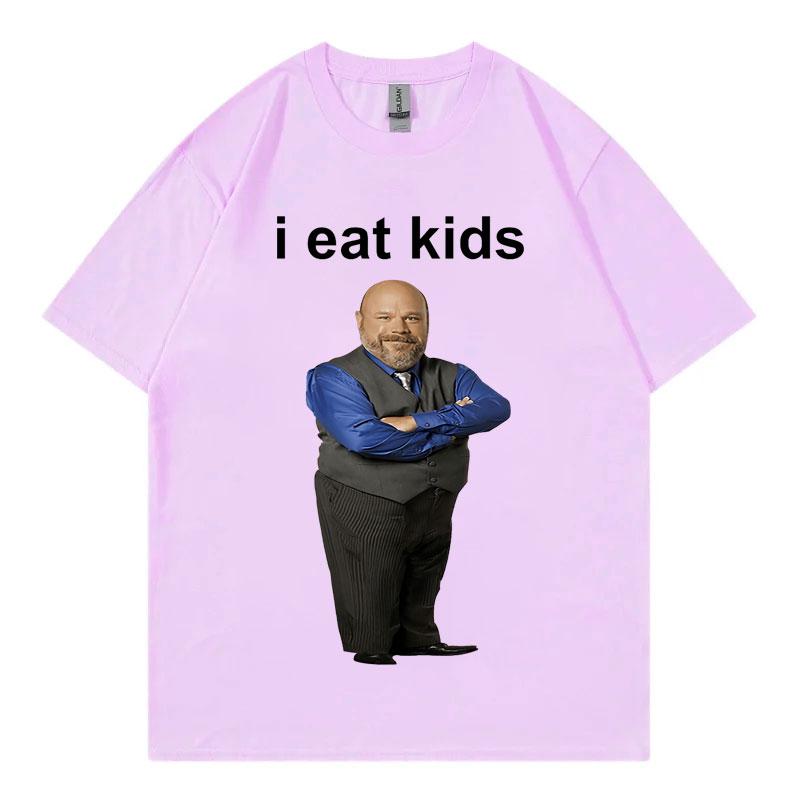 Bertram I Eats Kids Funny Meme T Shirt High Streer Fashion Trend Short Sleeve Tshirt Summer High Quality Cotton Tshirts Unisex