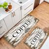 1Pcs Anti Fatigue Kitchen Rugs, Coffee-Themed  Print Waterproof Non-Slip Thick Cushioned Kitchen Mat Heavy Duty Comfort Standing Mat for Kitchen