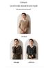 Lekasha Women's Autumn 2025 Embroidered Cashmere Cardigan - Korean Long Sleeve Knit Sweater
