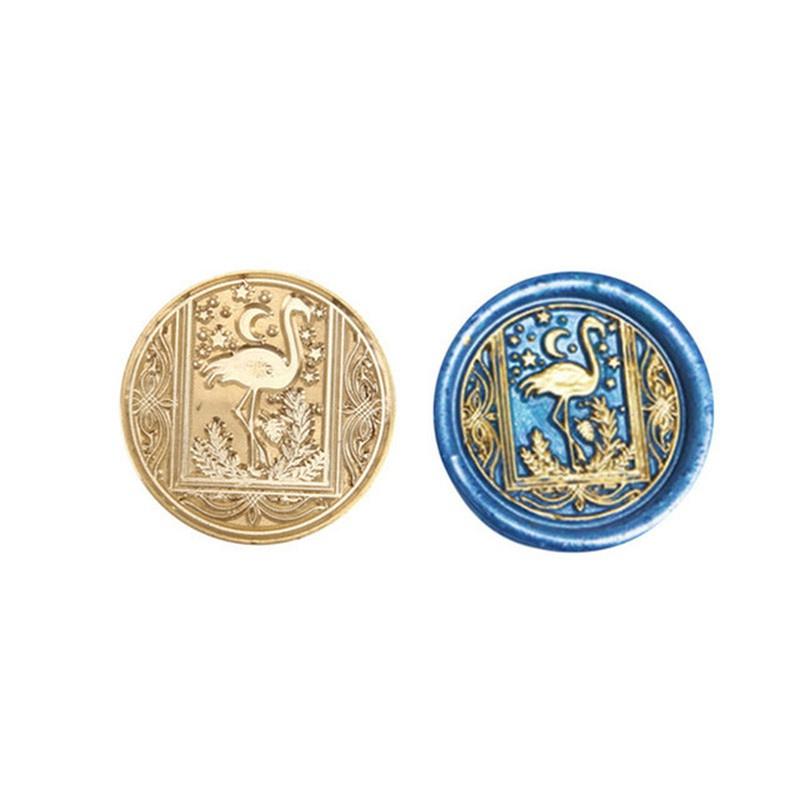 1 Set 3CM Wax Seal Stamp Star Sky Series Wax Stamp Swan Mermaid Flying Dragon Sealling Wax Wood Handle Tool