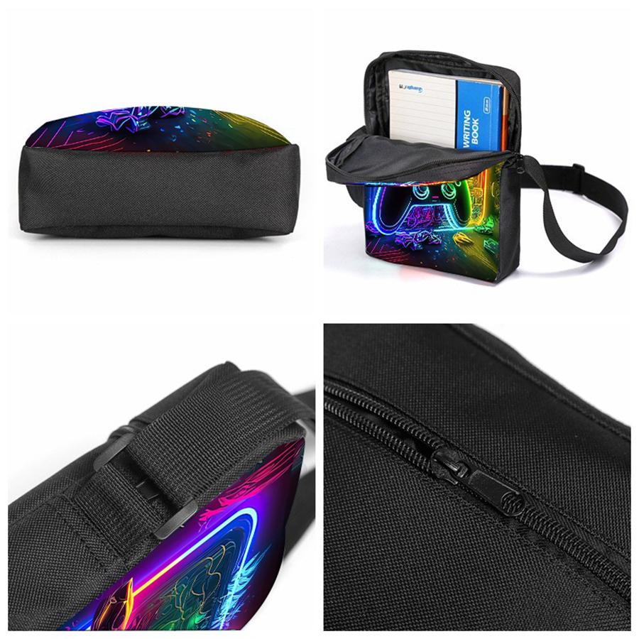 3 pcs set GamePad Shoulder Bags ,Pencil Bags ,School Bags For Boy And Girls Best Gifts 2D Cartoon School Backpack For Children