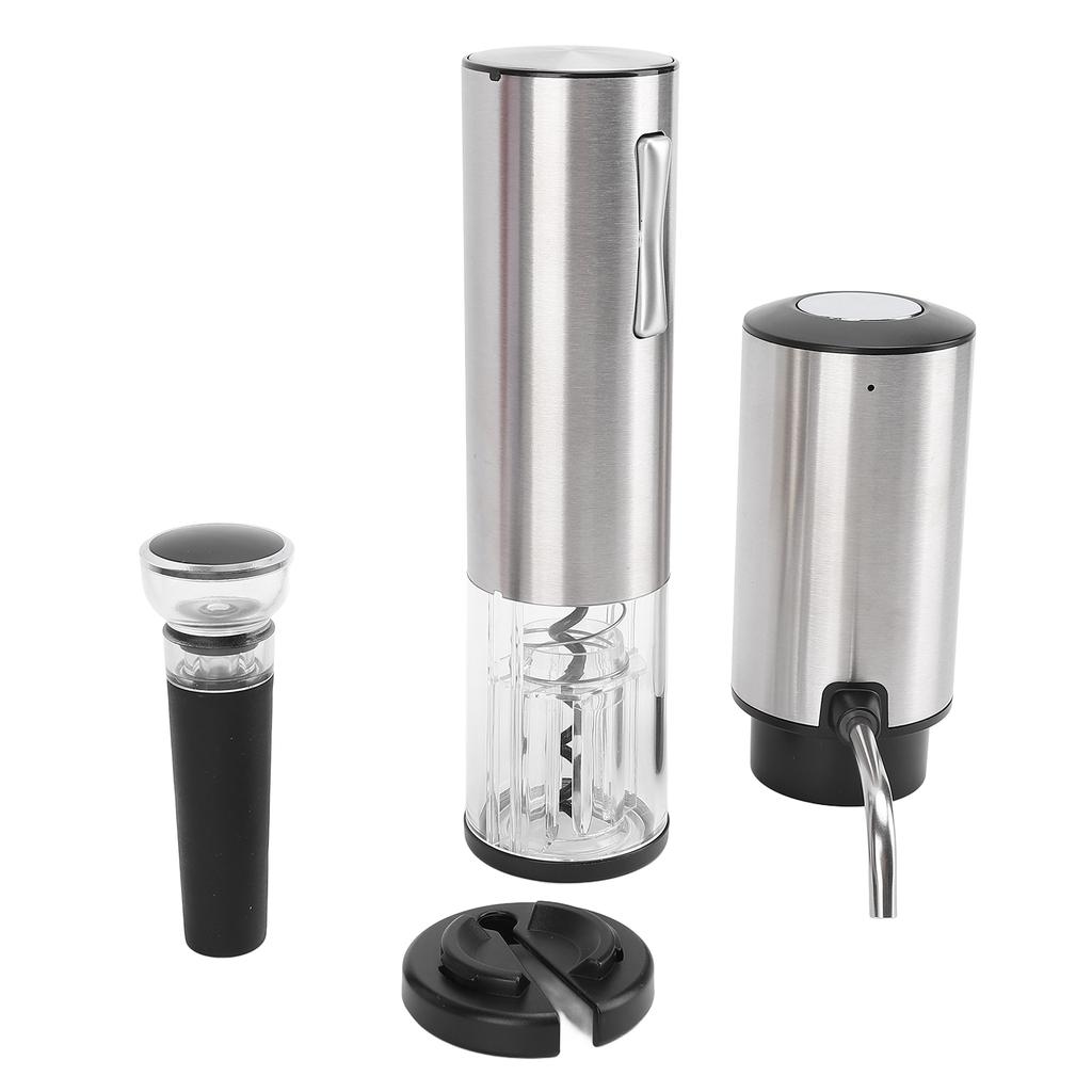 Elektrischer Weindispenser Belüfter und Korkenzieher Set Vakuumstopfen Folienschneider Weinausgießer USB