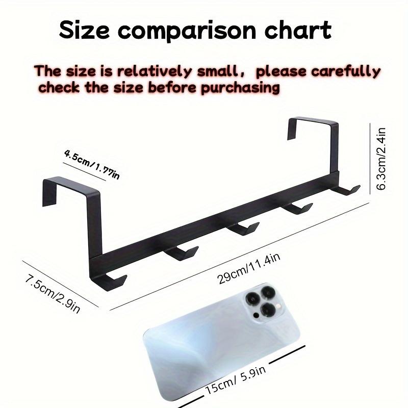 [5-Hook Metal Hanger] 5-Hook Rustproof Metal Hanger | Over-the-Door Space-Saving Organizer for Towels, Clothes, Accessories | Easy Installation