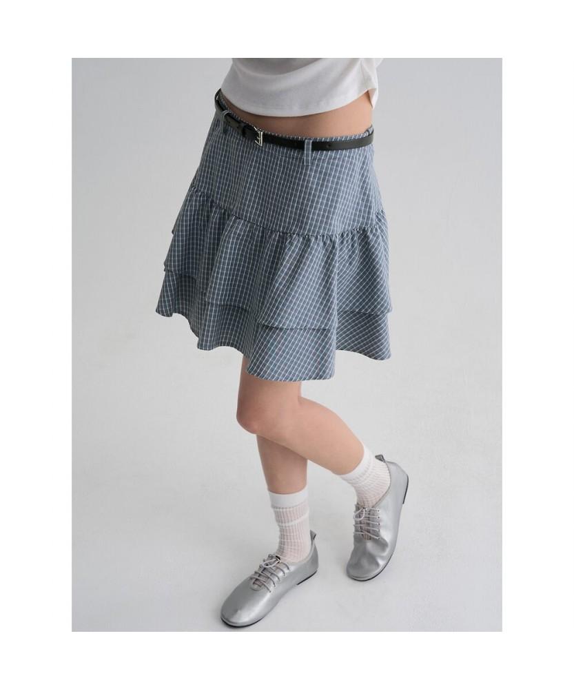 8seconds Blue Checkered Mini Skirt