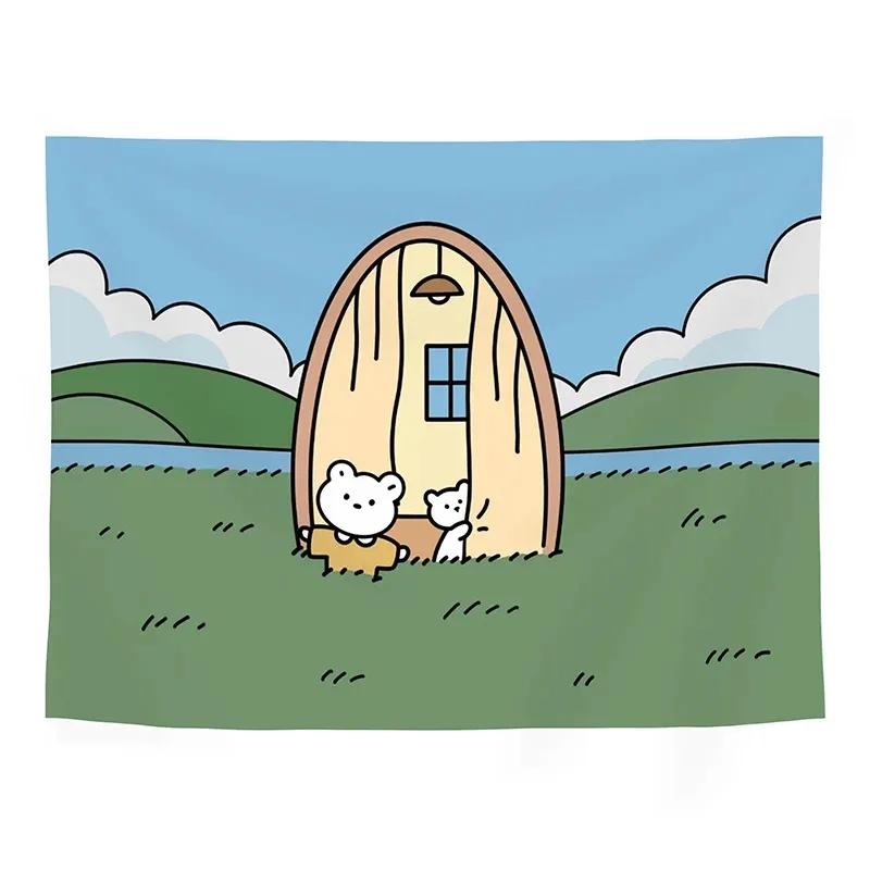 Милый художественный гобелен с изображением мультфильма — фото 9