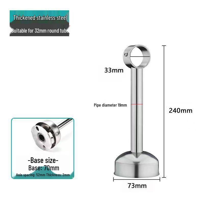 Extra Long Stainless Steel Ceiling Mount Drying Rod Bracket.