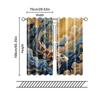 2 pcs   filtering curtains (excluding rods   non-movable   without batteries) Japanese Koi for use in bedrooms and living rooms