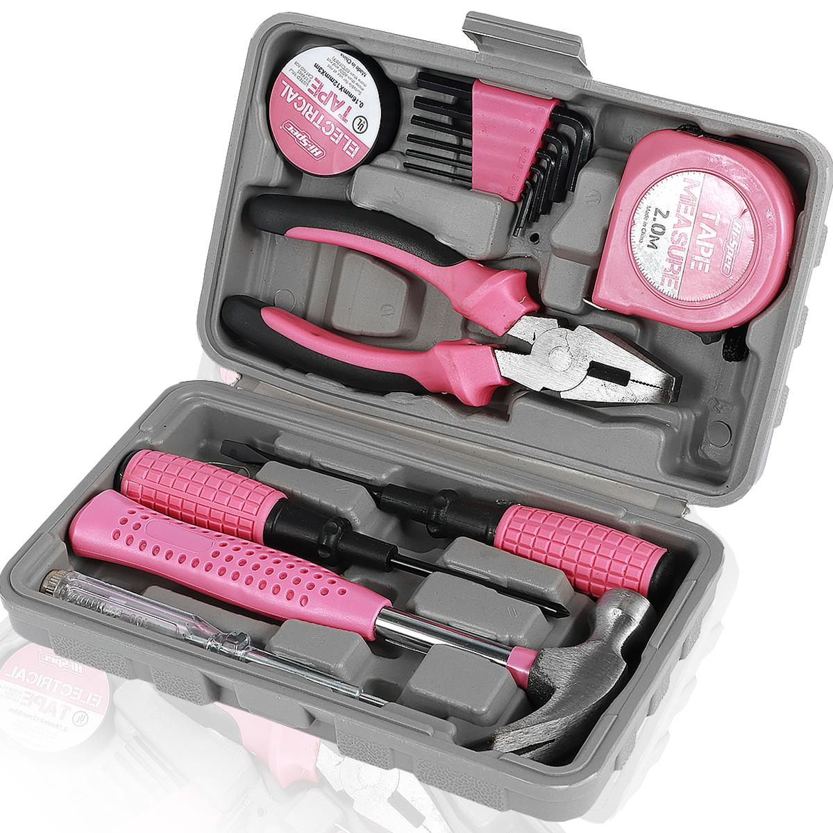 

13/24Pcs Household Repair Tool Kit Multi-Purpose Hand Tool with Storage Case Hammer Wrench Tape Measure Screwdriver Pliers Bits