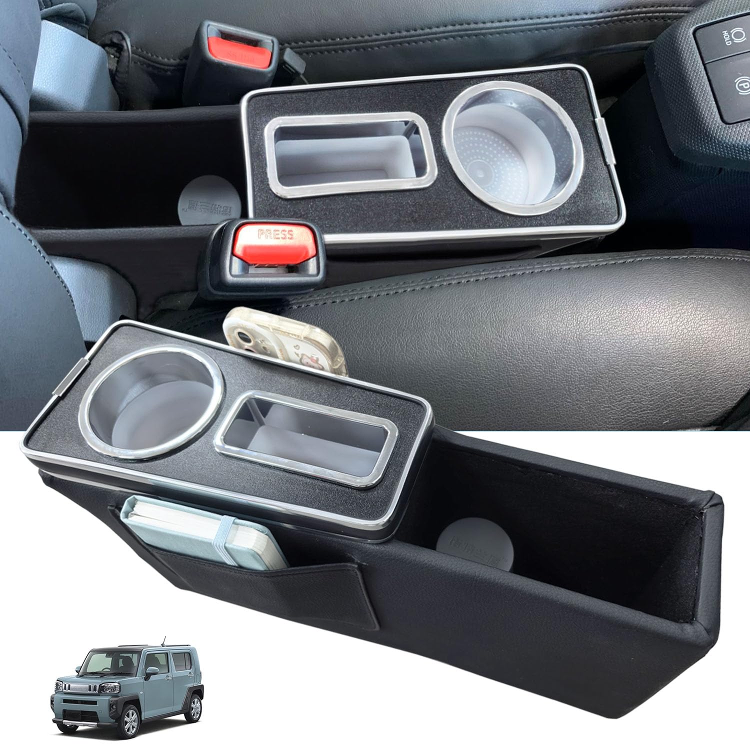 

Yotetat Console Box for Daihatsu Taft 2020 Dedicated Car Storage Large Capacity Specific Drink Interior Custom Easy Installation LA900S/LA910S (June