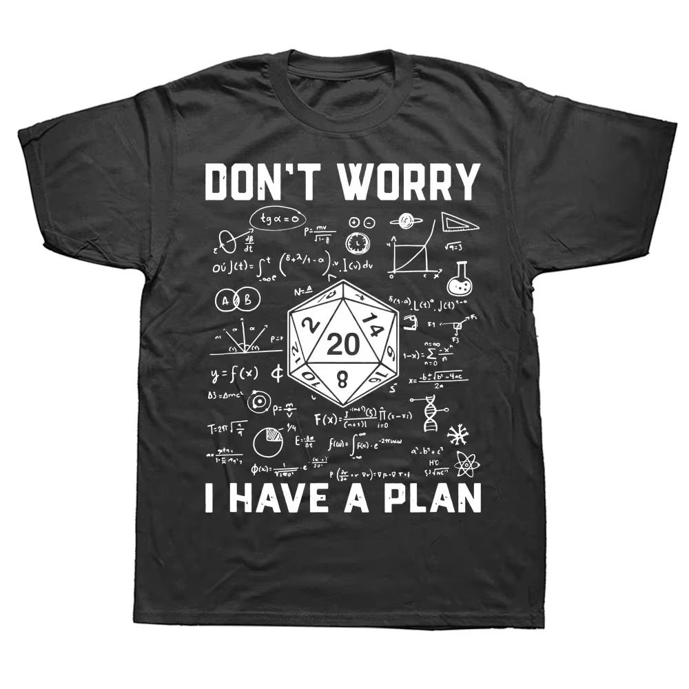 

Mathematical Formula Tshirt Pattern Street Wear Short Sleeve I Have a Plan D20 Dice RolePlaying Game Tshirt Women Men Edition... S разноцветный