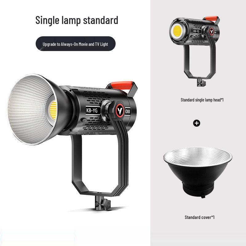 350W COB Photography Light with Spherical Softbox & Parabolic Grid